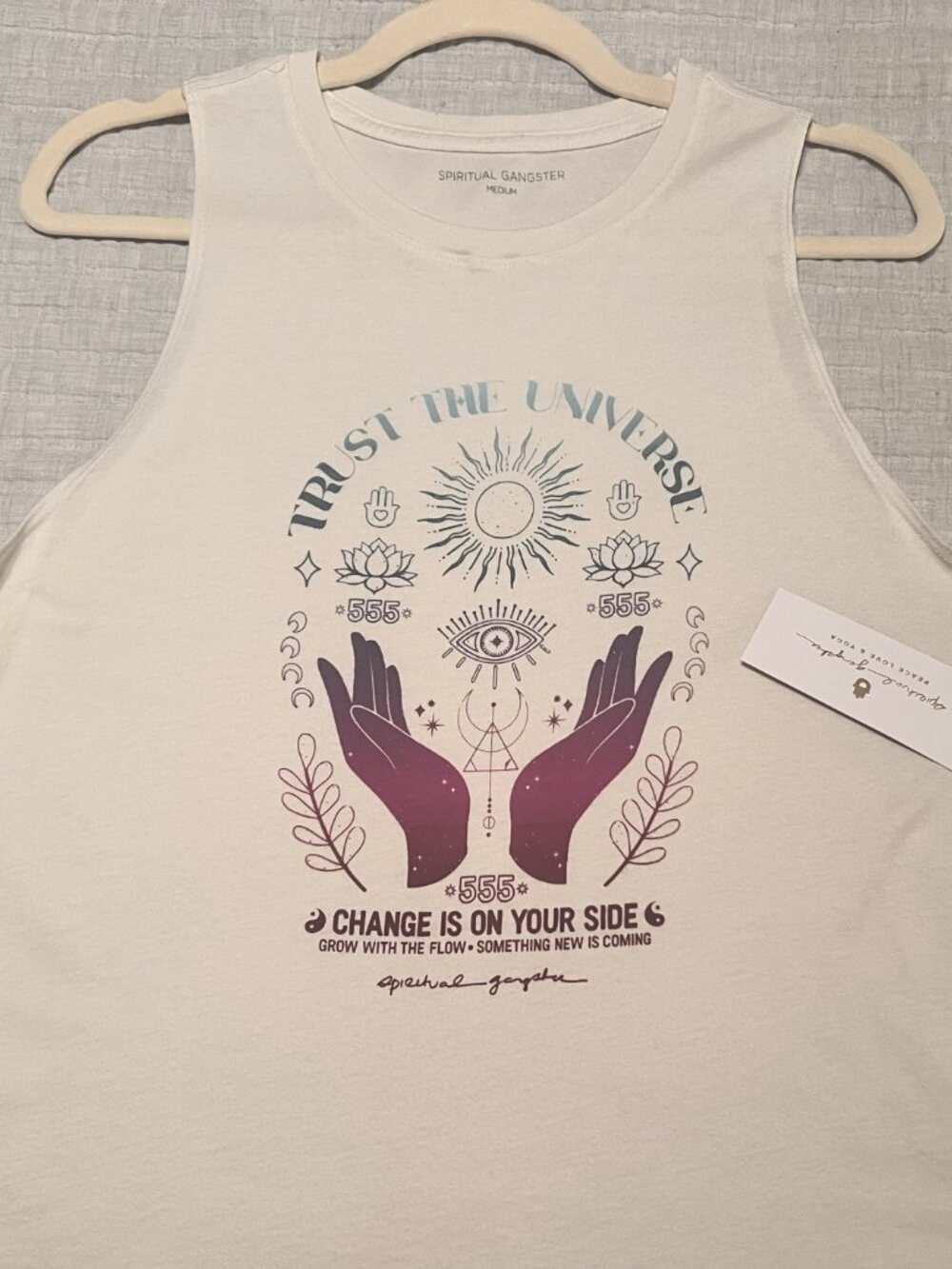 NWT Spiritual Gangster Spirit of 555 Jade Tank – Size Small – Made in USA - Picture 8 of 8